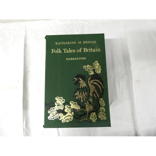 142 - Folio Society.  The Folk Tales of Britain, 3 vols. in slip case; also Malory's Chronicles of King Ar... 