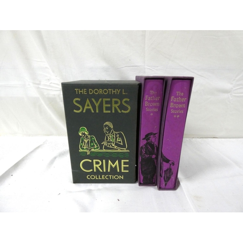 146 - Folio Society.  Dorothy L. Sayers Crime Collection, 5 vols. in slip case; also The Father Brown Stor... 