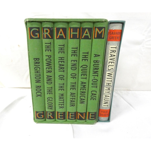 150 - Folio Society.  Graham Greene, Great Novels. 6 vols. in slip case; also 1 other in slip case.... 