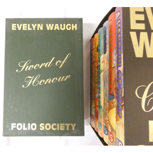 152 - Folio Society.  Evelyn Waugh, Sword of Honour, 3 vols. in slip case; also Evelyn Waugh, Comedies, 6 ... 