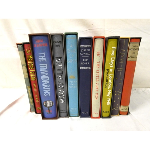 153 - Folio Society.  10 various vols. in slip cases.