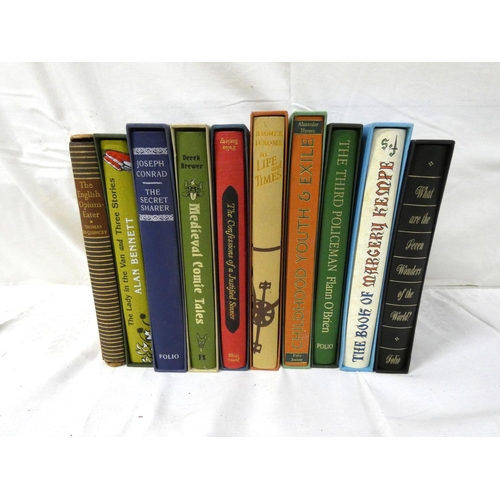 154 - Folio Society.  10 various vols. in slip cases.