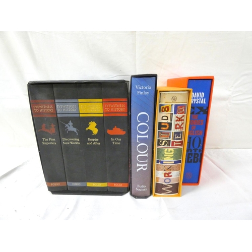 163 - Folio Society.  Eyewitness to History, 4 vols. in slip case; also 3 others in slip cases.... 