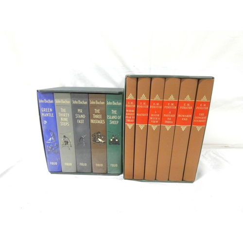 167 - Folio Society.   E. M. Forster, Complete Works, 6 vols. in slip case; also John Buchan, Wo... 