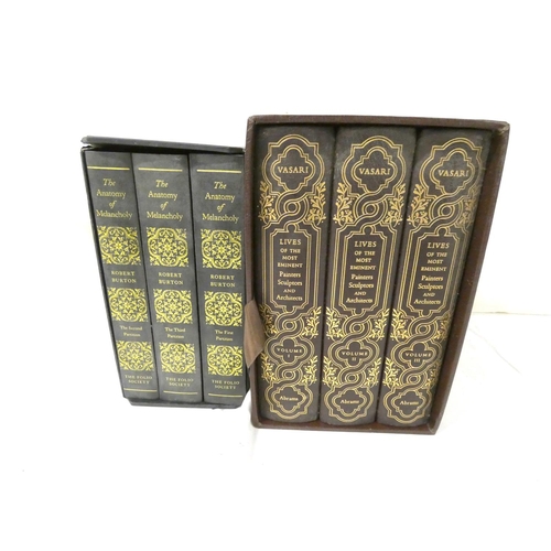 168 - Folio Society.  Vasari, Lives of the Painters, Sculptors & Architects, 3 vols. in slip case; als... 