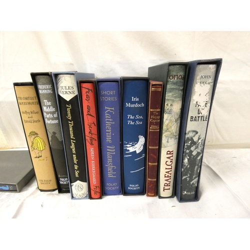 171 - Folio Society.  10 various vols. in slip cases.