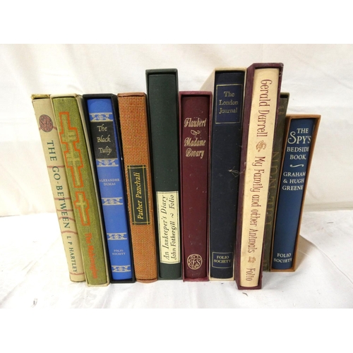 172 - Folio Society.  10 various vols. in slip cases.