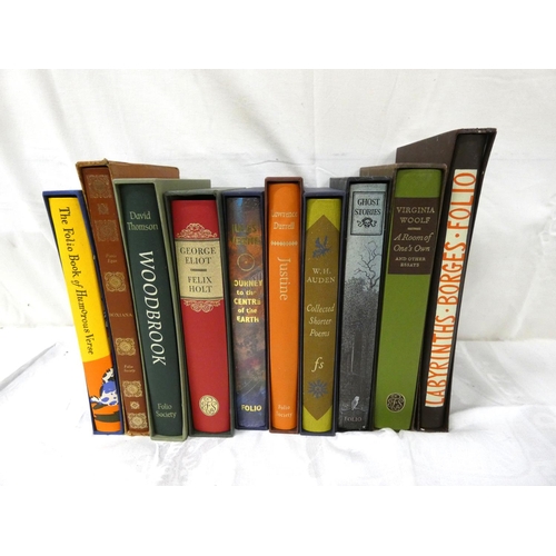 176 - Folio Society.  10 various vols. in slip cases.