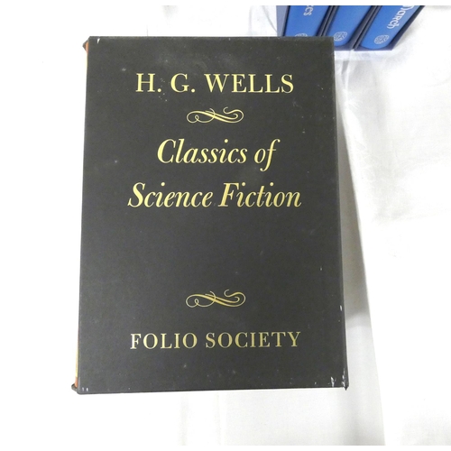 177 - Folio Society.  H. G. Wells, Classics of Science Fiction, 3 vols. in slip case; also Kevin... 