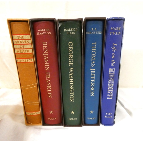 179 - Folio Society.  12 vols., American history & literature.