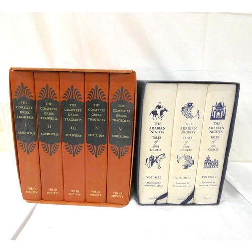 180 - Folio Society.  The Complete Greek Tragedies, 5 vols. in slip case (slip case very rubbed); also The... 