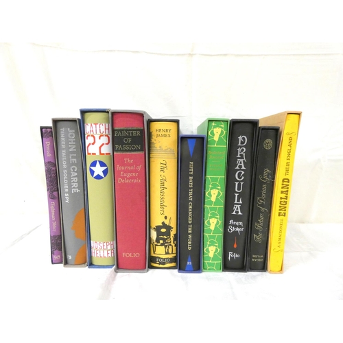 183 - Folio Society.  10 various vols. in slip cases.