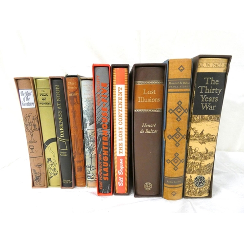 187 - Folio Society.  10 various vols. in slip cases.