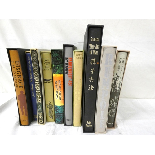 189 - Folio Society.  10 various vols. in slip cases.