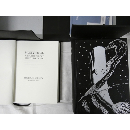 192 - Folio Society.   Herman Melville, Moby Dick. Ltd. ed. 291/1750. Illus. by Rockwell Kent. Dark smooth... 