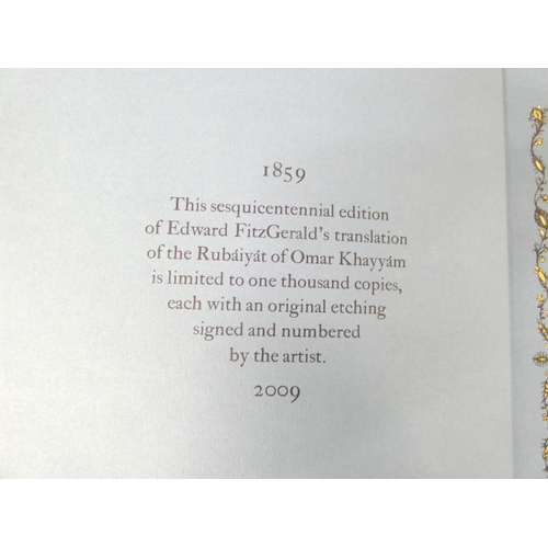 193 - Folio Society.  Rubaiyat of Omar Khayyam. Ltd. ed. 1000. Tipped in col. plates by Niroot Puttapipat ... 