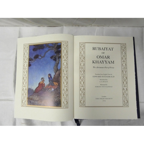 193 - Folio Society.  Rubaiyat of Omar Khayyam. Ltd. ed. 1000. Tipped in col. plates by Niroot Puttapipat ... 