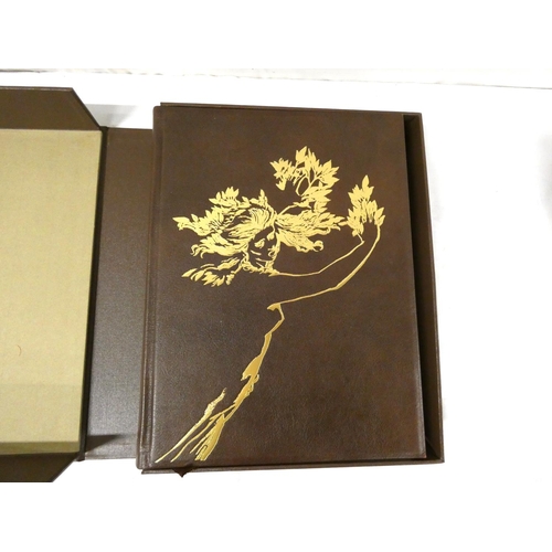 194 - Folio Society.   Ovid, Metamorphoses. Ltd. ed. 636/2750. Tipped in col. illus. Quarto. Brown Nigeria... 