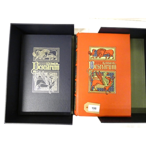 198 - Folio Society.   Lieber Bestiarum. Ltd ed. 147/2000. Col. facsimile vol. Small folio. Fine colour &a... 