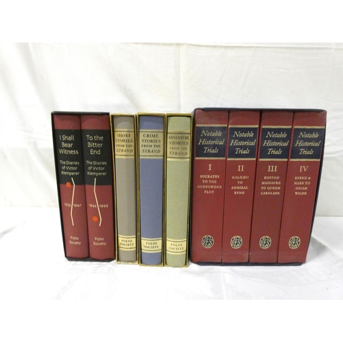 200 - Folio Society.   Notable Historical Trials, 4 vols. in slip case; also Stories from the St... 