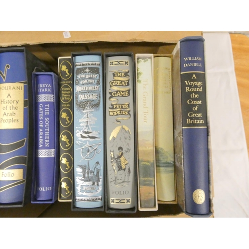 202 - Folio Society.  13 vols. in slip cases, travel & exploration.