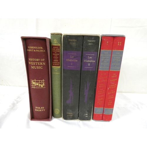 204 - Folio Society.  History of Western Music in slip case; also 5 others in slip cases (some s... 