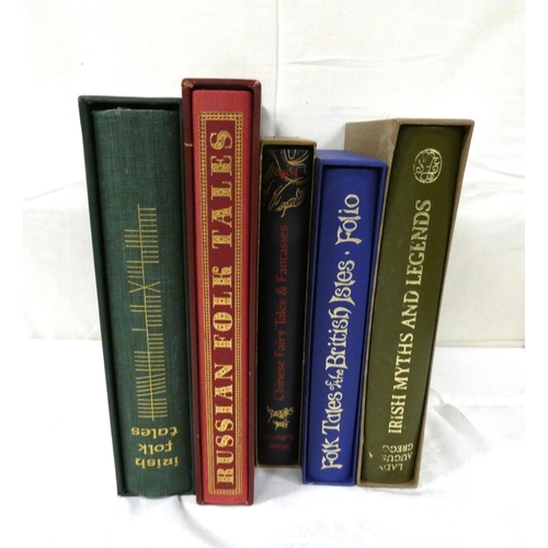 205 - Folio Society.  5 vols. in slip cases, folk tales, myths, etc.