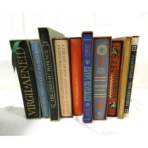 208 - Folio Society.   13 vols. in slip cases, classical & ancient history & literature.... 