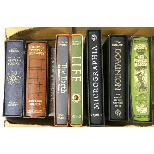 209 - Folio Society.   8 vols. in slip cases, science & philosophy, etc.