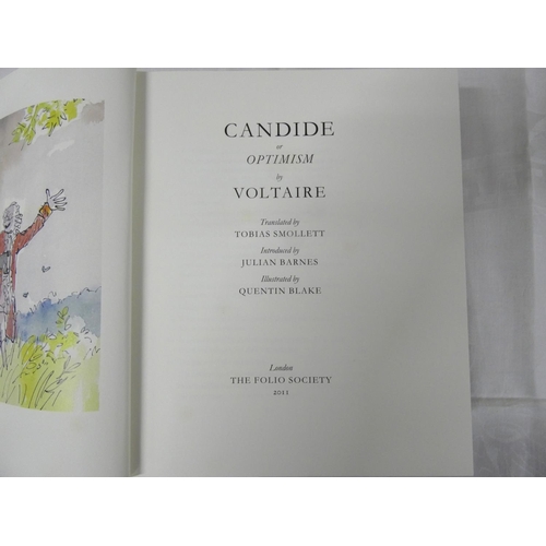 212 - Folio Society.   Voltaire, Candide or Optimism. Ltd. ed. 312/1000 signed by the illustrator, Quentin... 