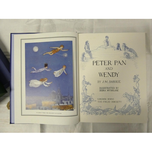 213 - Folio Society.   Peter Pan in Kensington Gardens and Peter Pan & Wendy. 2 vols. Tipped... 