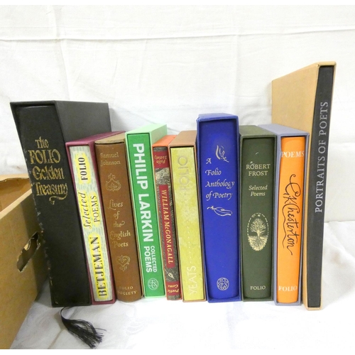 216 - Folio Society.   7 vols. in slip cases, poetical.