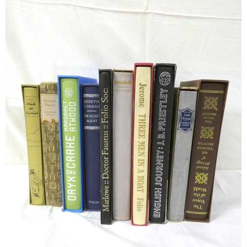 220 - Folio Society.   10 various vols. in slip cases.