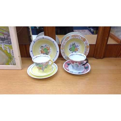 206 - Scottish Macmerry Pottery, a Scottish Pottery milk jug and a Midwinter saucer.