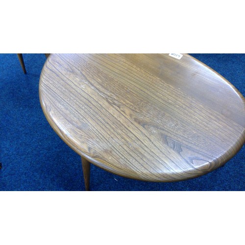 620B - Ercol mid century retro pebble nest of tables.