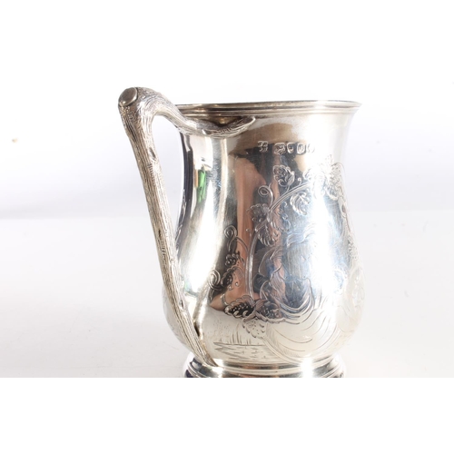 39 - Victorian silver christening mug with incised floral designs by Samuel Hayne & Dudley Cater, London,... 