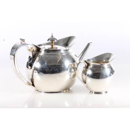 47 - George III silver bullet shaped teapot with ivory insulation knops by Robert Hennell I & David H... 