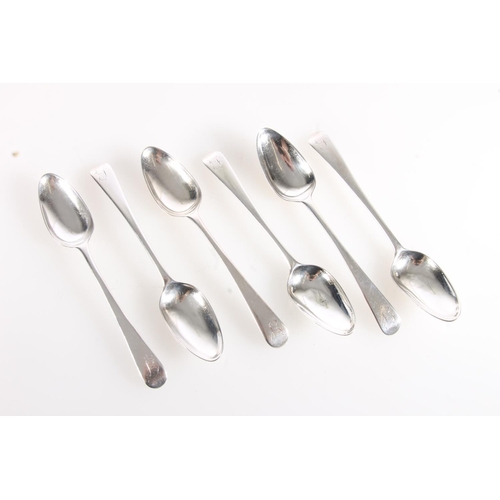 77 - Set of six oar pattern teaspoons, maker IB, London 1835, 93g. (6)