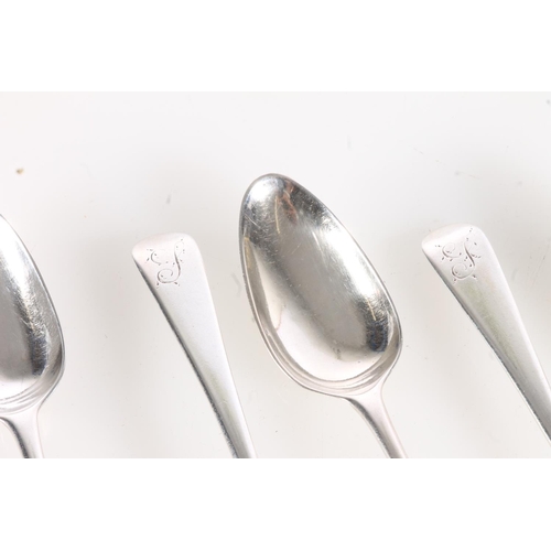 77 - Set of six oar pattern teaspoons, maker IB, London 1835, 93g. (6)