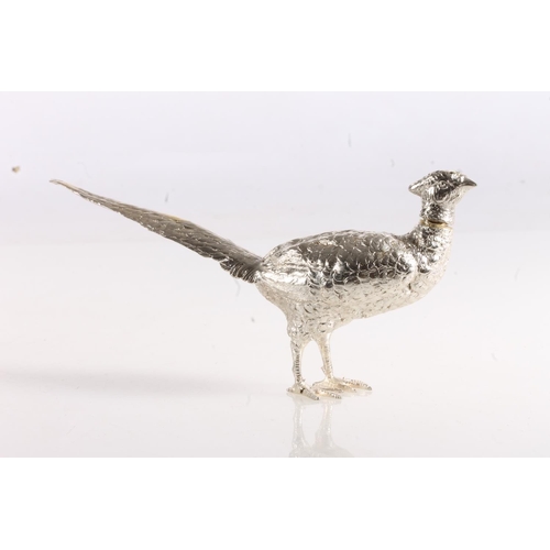 116 - Continental novelty silver pepper pot in the form of a pheasant by L Neresheimer & Co of Hanua Germa... 