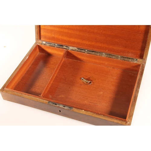 143 - Continental silver and birds eye walnut table cigarette or cigar box, the hinge top with sheet of si... 