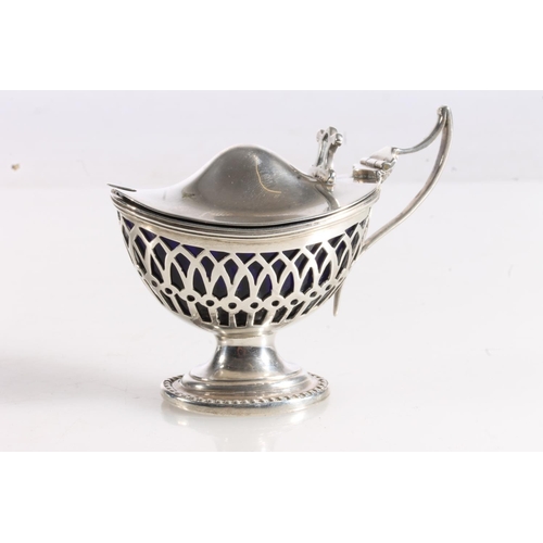 153 - Art Nouveau period pierced silver cruet pot by Nathan & Hayes (George Nathan & Ridley Hayes), Cheste... 