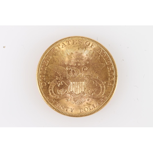 207 - UNITED STATES OF AMERICA USA gold double eagle twenty dollar $20 coin 1897, AUNC.