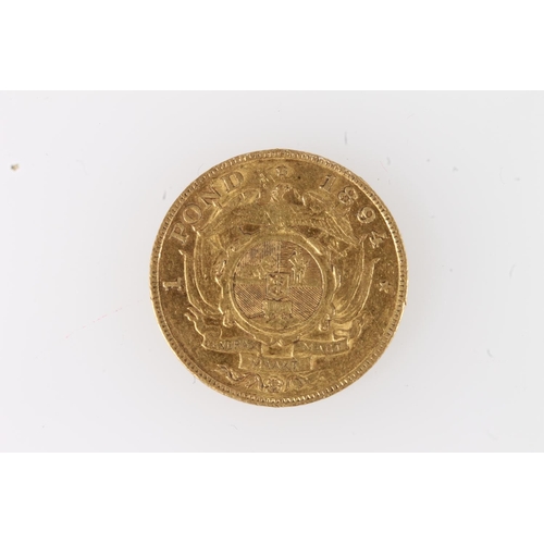 212 - SOUTH AFRICA gold one pond 1894.