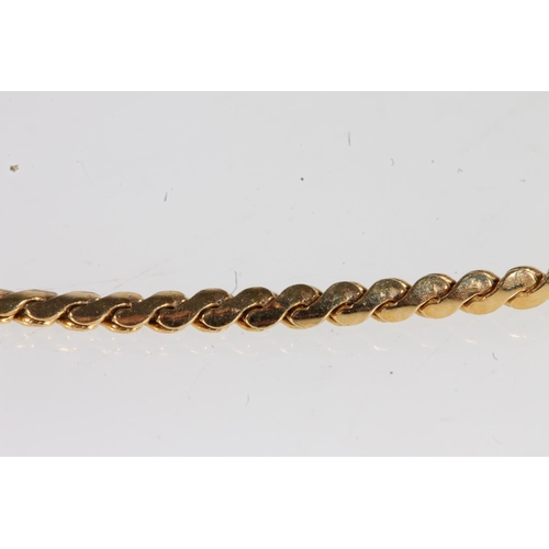 174 - 9ct gold neck chain, maker 'C&F', 6.4g.