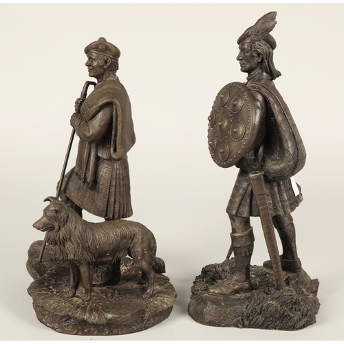 43 - Two Heredities bronzed figures The Laird and Clan Chieftain(2)