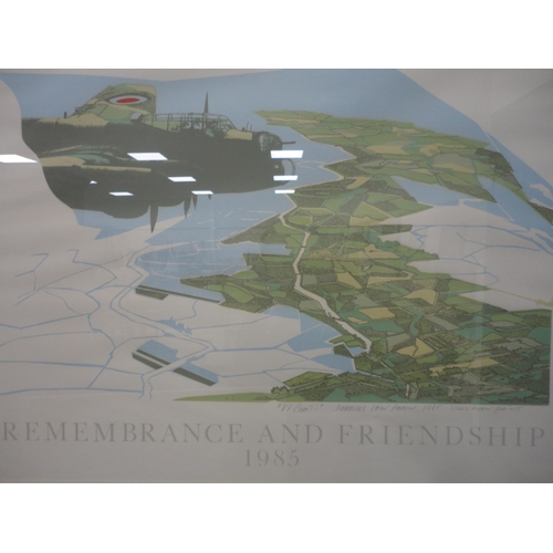 124 - Remembrance and Friendship 1985, silkscreen print.Signed and dated by the artist.