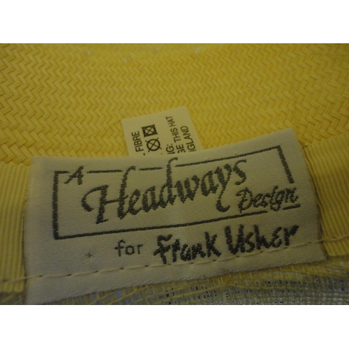 127 - Four lady's dress hats, one bearing a Harrods label, various designers with Harrods and Jenner of Ed... 