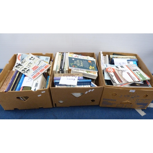 13 - Three cartons of books to include gardening, cookery, shipping etc.