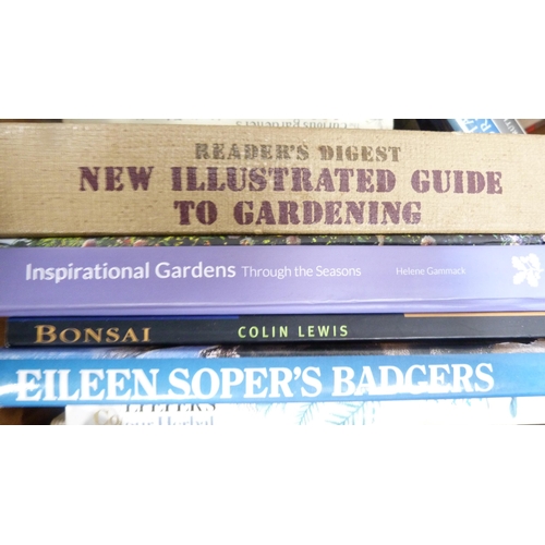 13 - Three cartons of books to include gardening, cookery, shipping etc.